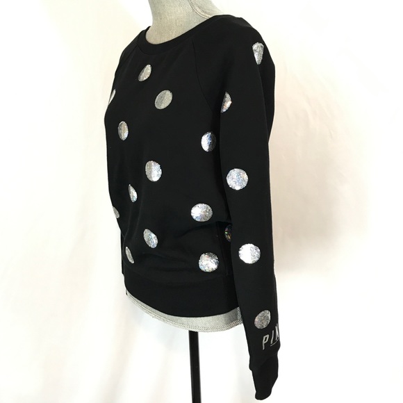 NEW Victoria Secret Pink polka dot sequin sweater - Picture 2 of 5